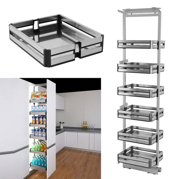 Carina 6-Tier Soft-Close Pull-Out Larder Baskets - 185cm - 215cm