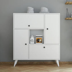 Annela Kitchen Storage Pantry Cupboard - White