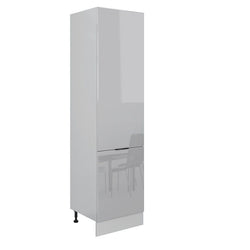 Aris Kitchen Storage Pantry Cupboard - Light Grey Gloss