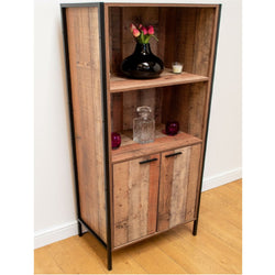 Carrel Kitchen Storage Pantry Cupboard - Rustic Oak