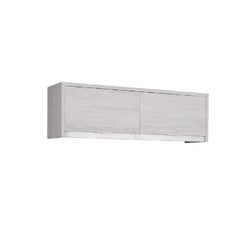 Hazir Kitchen Storage Pantry Cupboard - White Oak /White Gloss