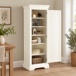 Elias Single Shaker Kitchen Pantry Storage Cupboard - White