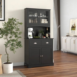 Joseff Kitchen Storage Pantry Cupboard - Black