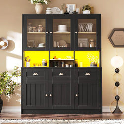 Rocky Kitchen Storage Cupboard - Black