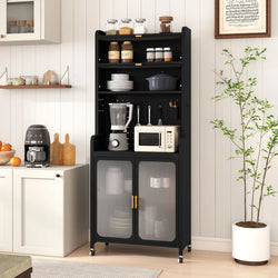 Nowelle Kitchen Storage Trolley - Black