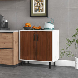 Wende Kitchen Storage Cupboard - Walnut