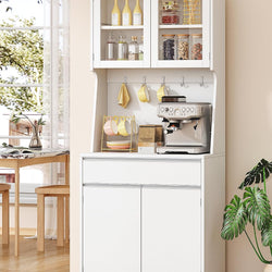 Calder Kitchen Storage Pantry Cupboard - White