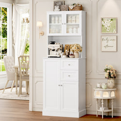 Bancroft Kitchen Storage Pantry Cupboard - White