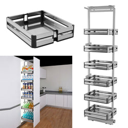 Carina 6 Tier Pull Out Soft Closing Larder Unit - 185cm - 215cm Height - 30cm Width