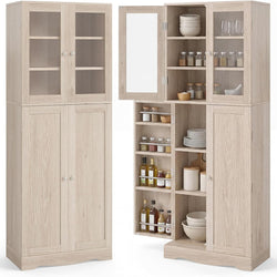 Ansel Kitchen Storage Pantry Cupboard – Natural