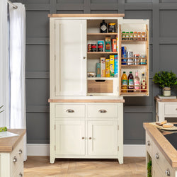 Aldwin Kitchen Storage Pantry Cupboard - Cream