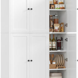 Everard Kitchen Storage Pantry Cupboard – White