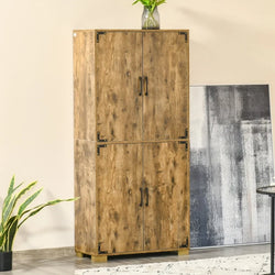 Branley Four Door Pantry Cupboard – Rustic Wood