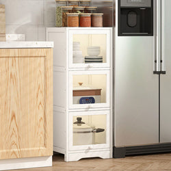 Kash Kitchen Storage Pantry Cupboard - White