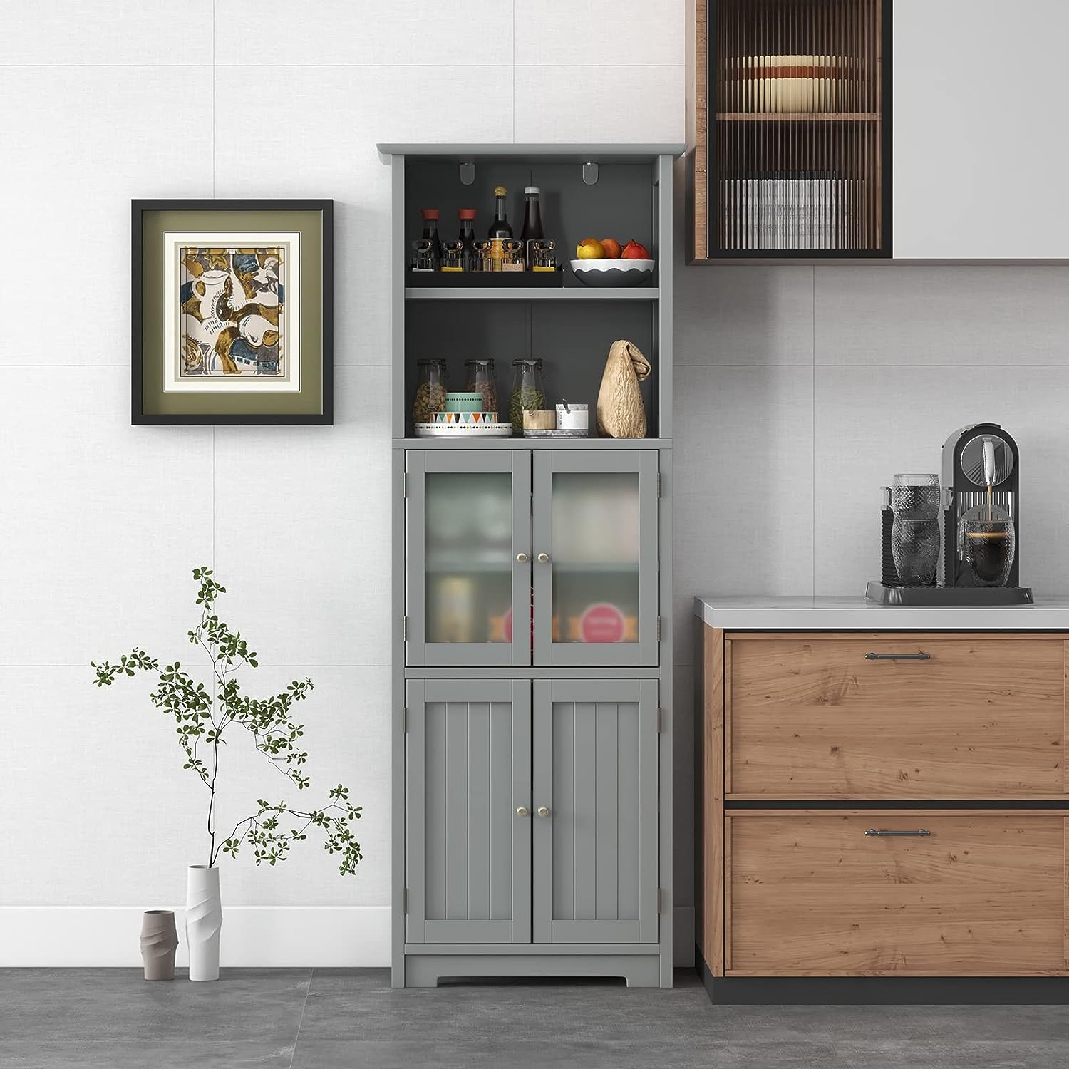 Freestanding clearance larder unit