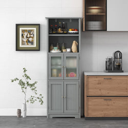 Cynthia Freestanding Larder Cupboard - Grey