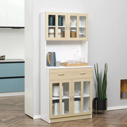 Norvi Multi-Function Hutch Cabinet  – White