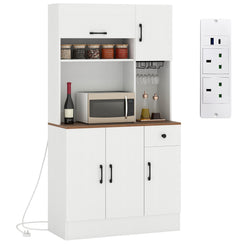 Oswald  Kitchen Storage Cupboard - White