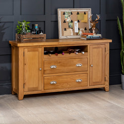 Gali Kitchen Storage Pantry Cupboard - Large Oak
