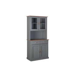 Pino Kitchen Storage Pantry Cupboard - Grey/Sepia Brown