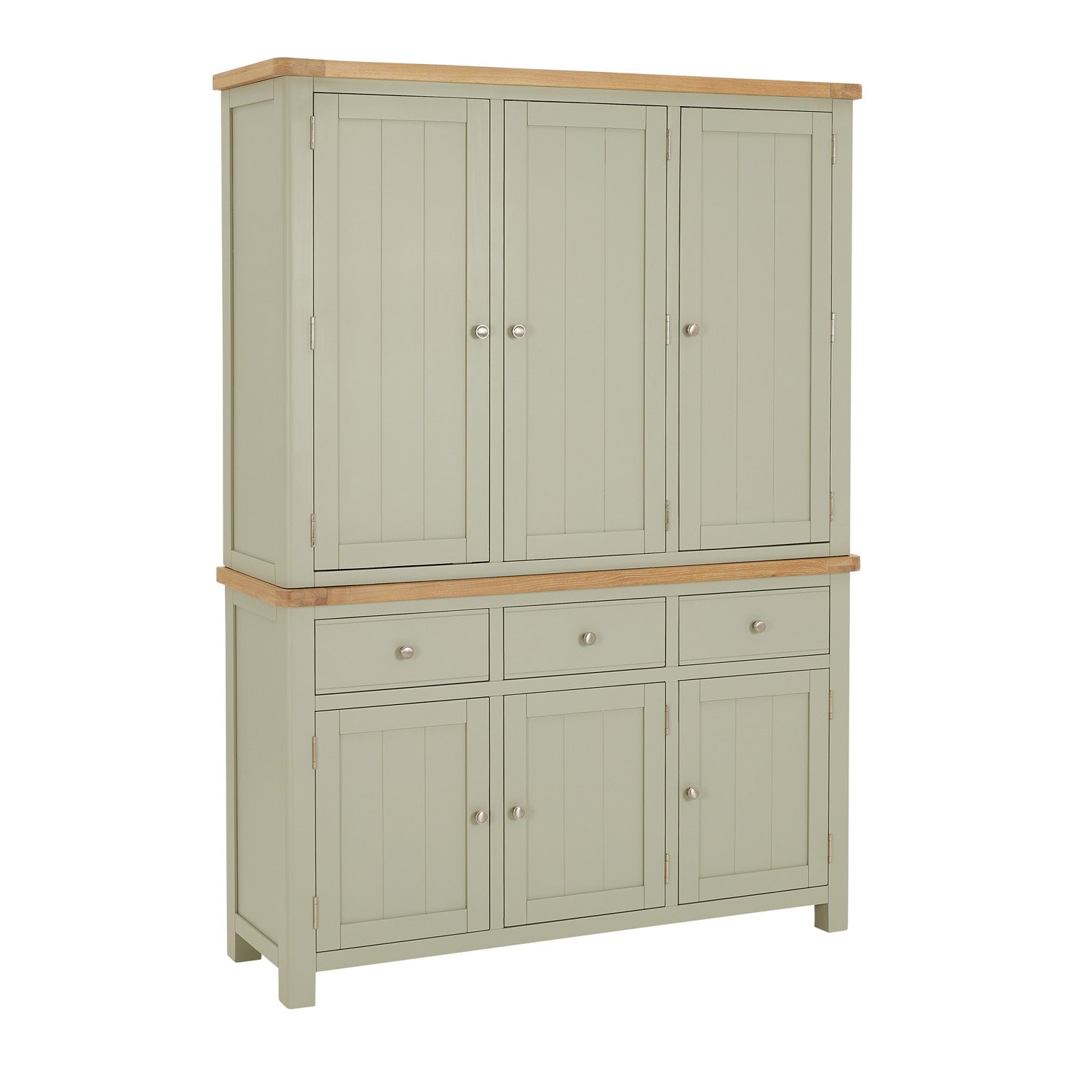 Caperci Silverware Drawer Organizer - Expandable Wood Utensil Tray, Sage Green