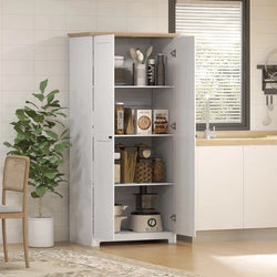 Melyra 4 Shelf Tall Pantry Cupboard – White
