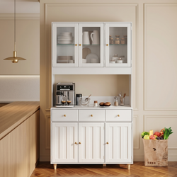 Stetson Kitchen Storage Cupboard - White
