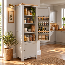 Braxton Kitchen Storage Pantry Cupboard - Grey