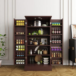 Ryland Kitchen Storage Pantry Cupboard - Brown