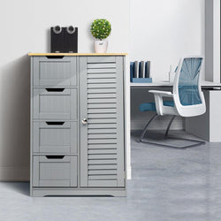 Milani Kitchen Storage Pantry Cupboard - Grey