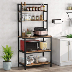 Tobias Kitchen Storage Pantry Cupboard - Rustic Brown