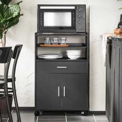 Sherwood Kitchen Storage Pantry Cupboard – Black