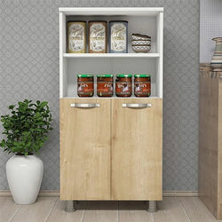 Arlo Pantry Cupboard - White/Brown