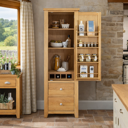 Ettal Kitchen Storage Pantry Cupboard - Whitewash Oak