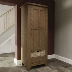 Renley Rustic Tall Utility Larder - Oak
