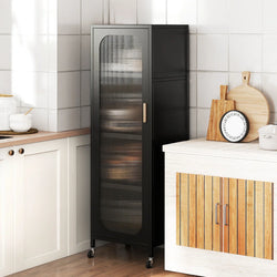 Auden Kitchen Storage Pantry Cupboard – Black