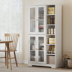 Izzy Kitchen Storage Pantry Cupboard – White