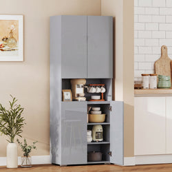 Brinley Kitchen Storage Pantry Cupboard – Grey