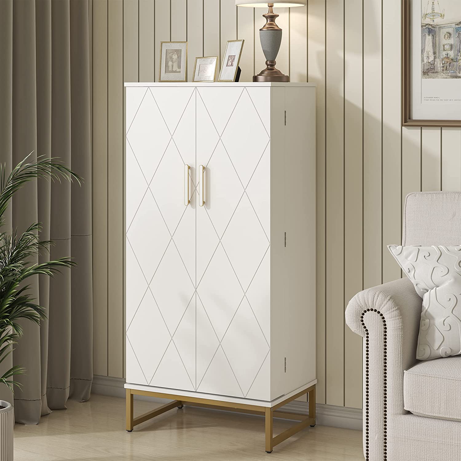 White clearance gold wardrobe