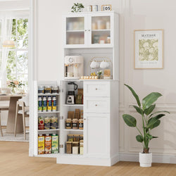Byron Kitchen Storage Pantry Cupboard – White