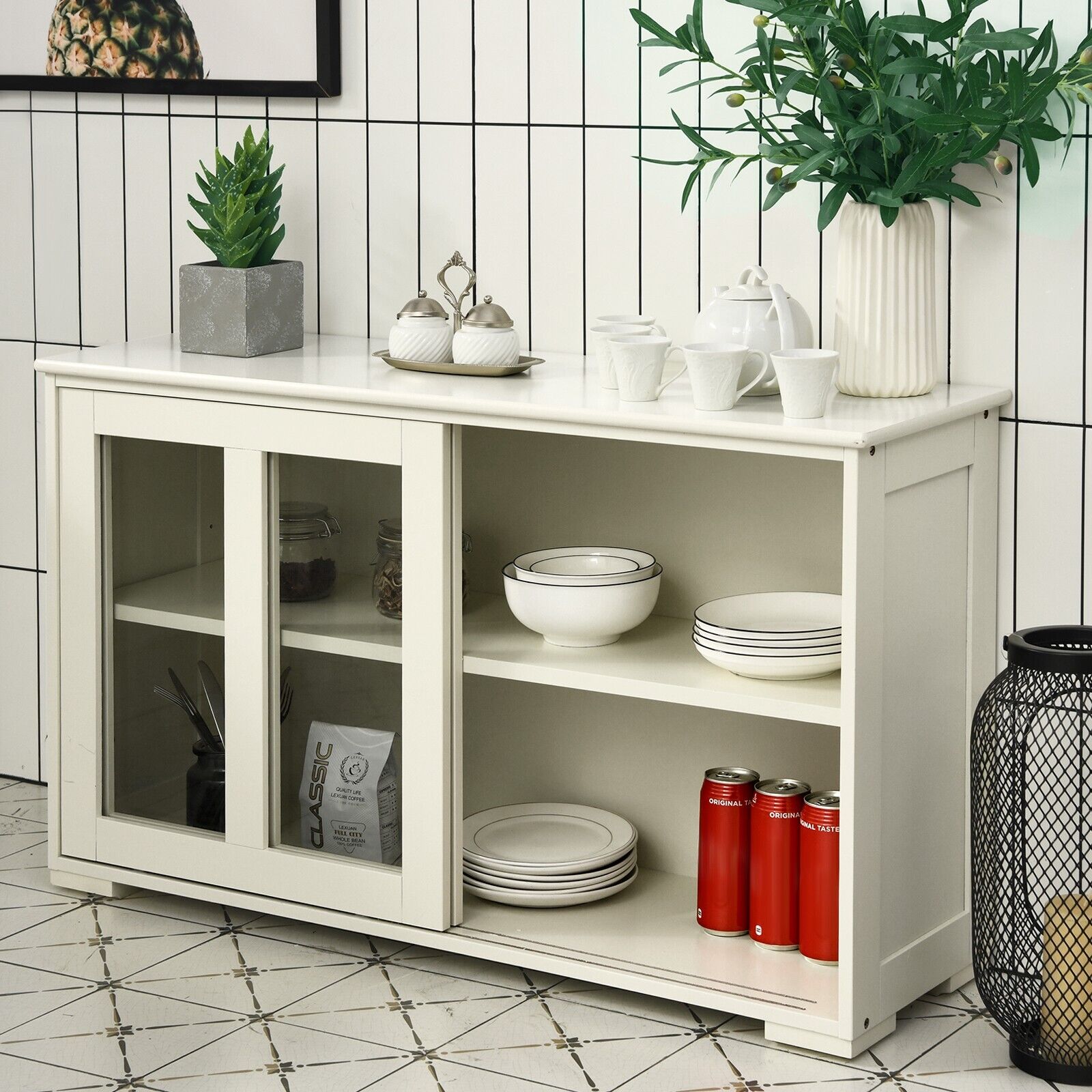 Kayce Kitchen Collection Kayce Kitchen Storage Cupboard - White | Larders Direct - Larders Direct