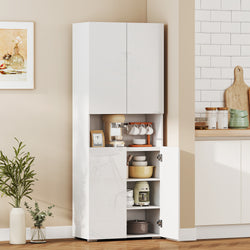 Brinley Kitchen Storage Pantry Cupboard – White