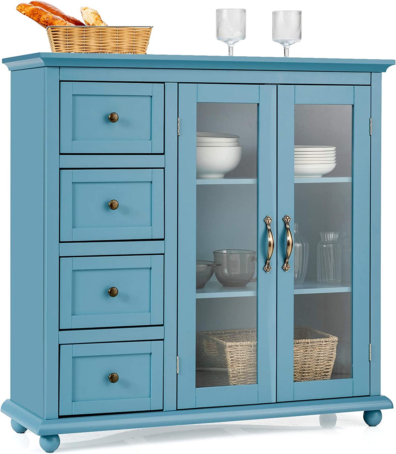 Blue shop larder cupboard