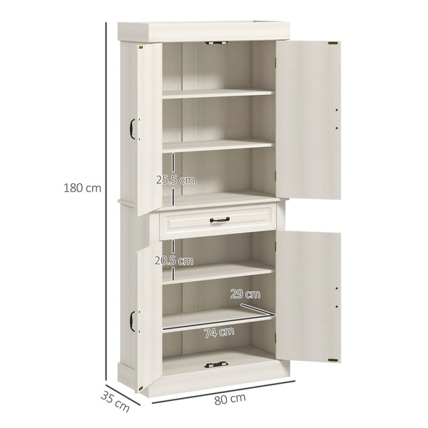 Calvert Kitchen Storage Pantry Cupboard – White - Larders Direct