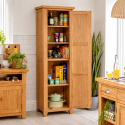 Kareem Kitchen Storage Pantry Cupboard - Oak