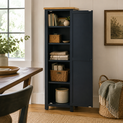 Kareem Kitchen Storage Pantry Cupboard - Charcoal Grey