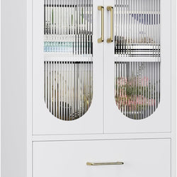 Dashiell Kitchen Storage Cupboard 155H 2 Drawers - White