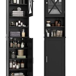 Calliope Kitchen Storage Cupboard - Black