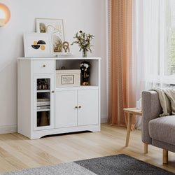 Ruffa Kitchen Storage Cupboard - White