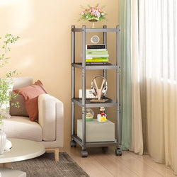 Barnaby 4-Tier Kitchen Storage Trolley - Black